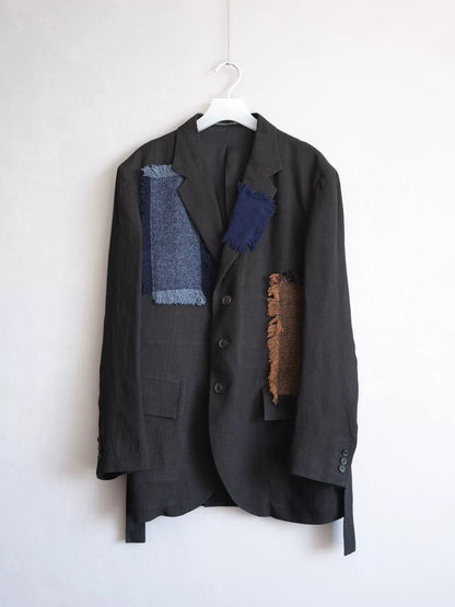 Yohji Yamamoto Patchwork Pleated Jacket