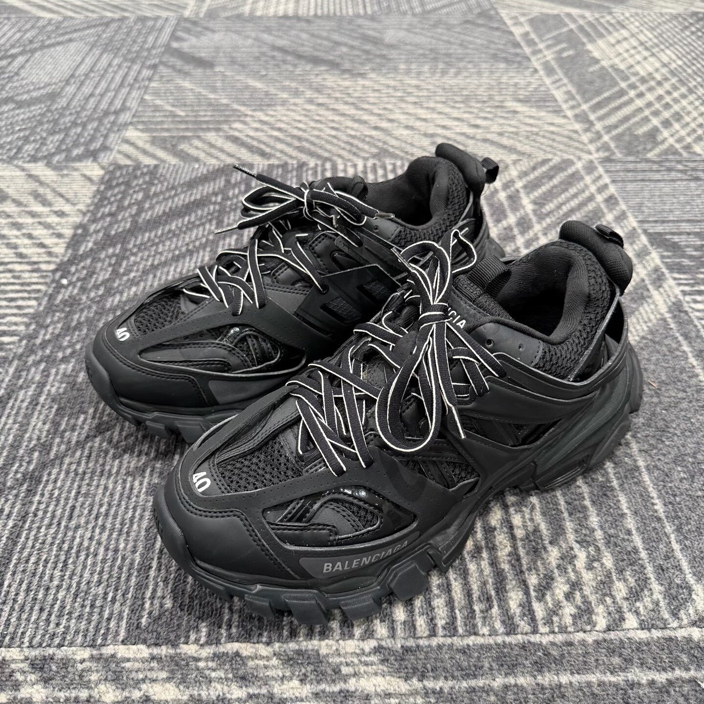 Balenciaga Track Black Dad Sneakers Size 40