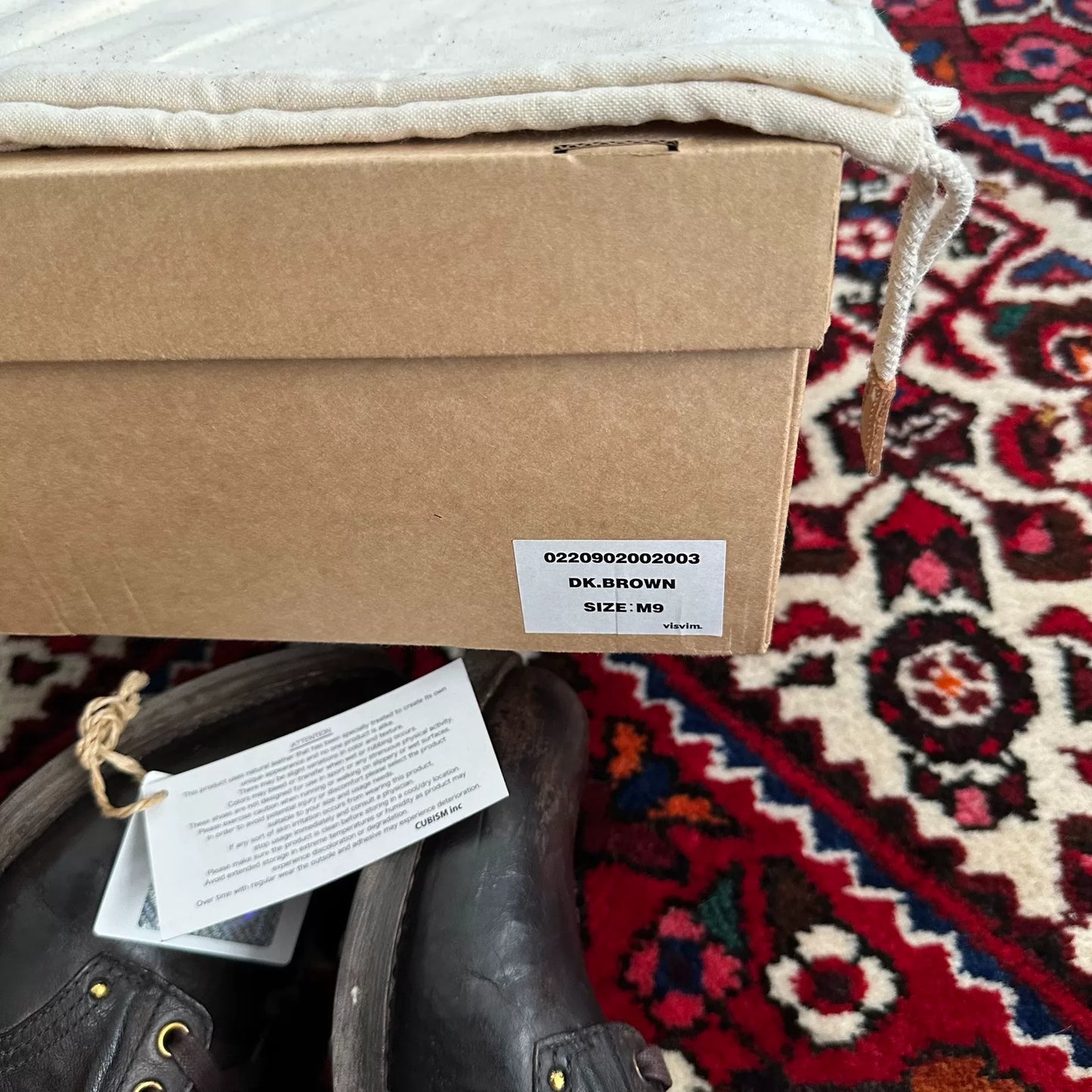 visvim brigadier boots in original mud dye