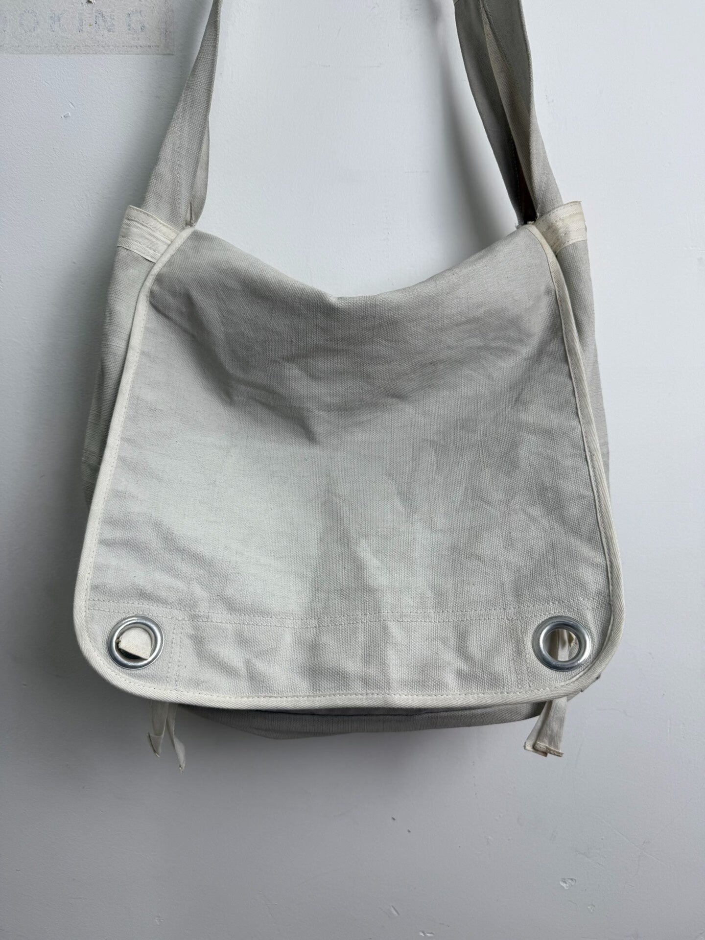 vintage dries van noten 90s waxed denim bag