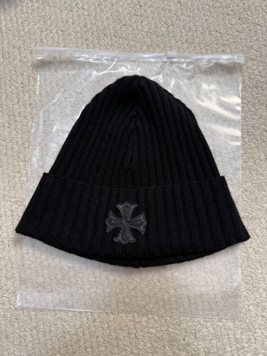 Chrome Hearts Cross Patch Black Cashmere Beanie