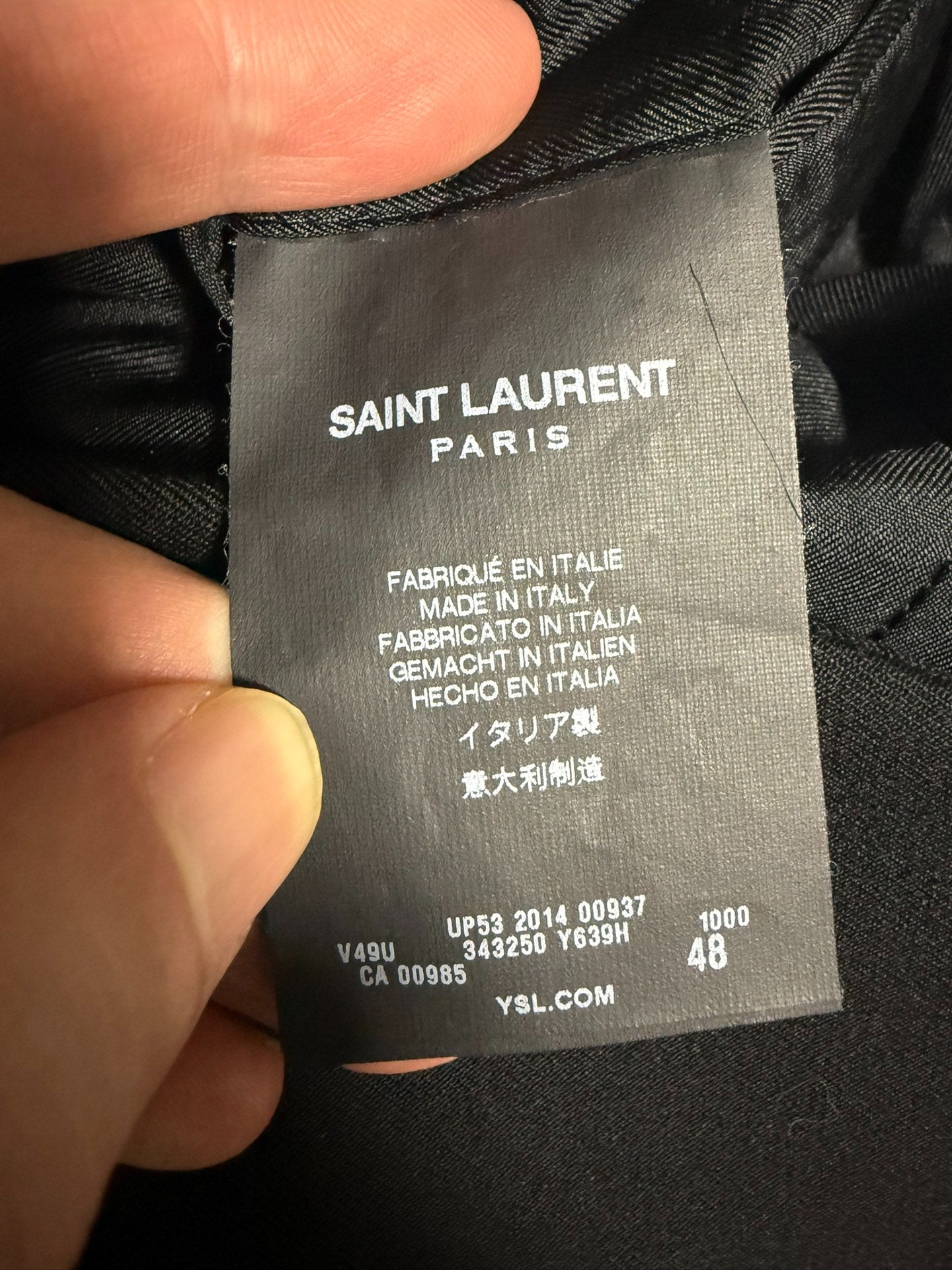 Saint Laurent Black Smoking Suit Jacket