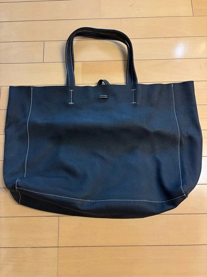 sophnet black leather tote bag