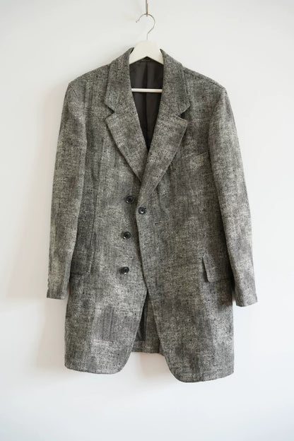 Yohji Yamamoto Fishbone Pattern Suit Jacket