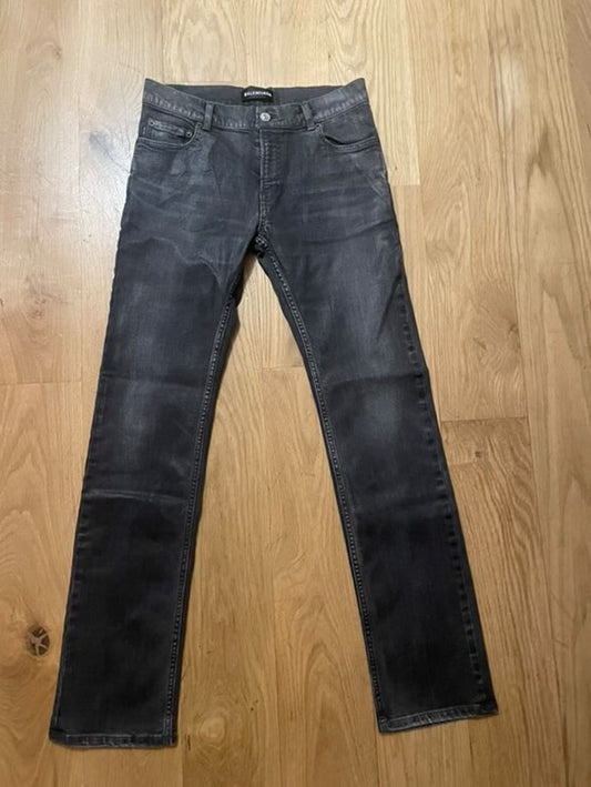 balenciaga waxed grey skinny jeans prototype