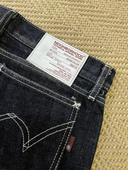 NEIGHBORHOOD 06EX Black Washed Jeans