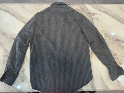 Navy Wool Cashmere Shirt Size 16