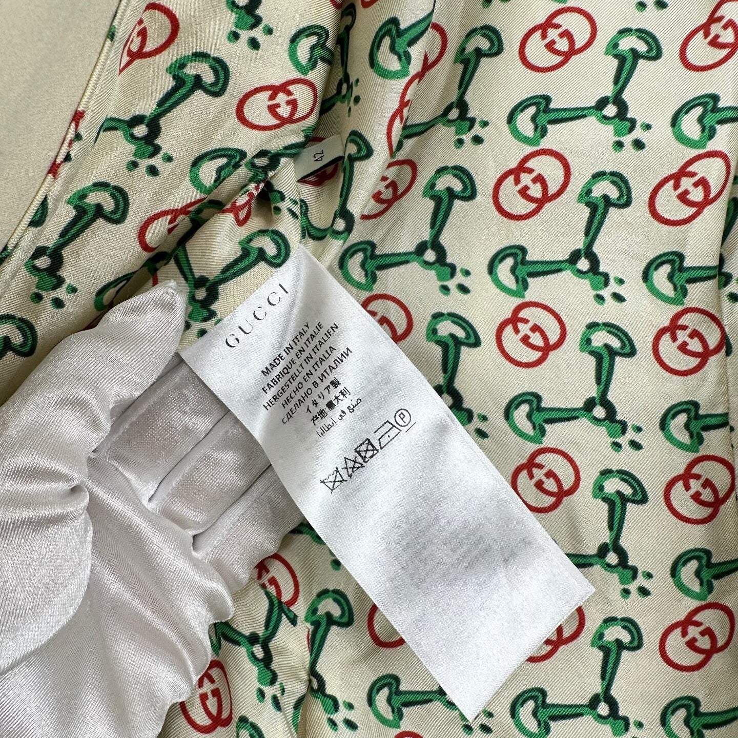 Gucci Printed Blazer with Gold Accents