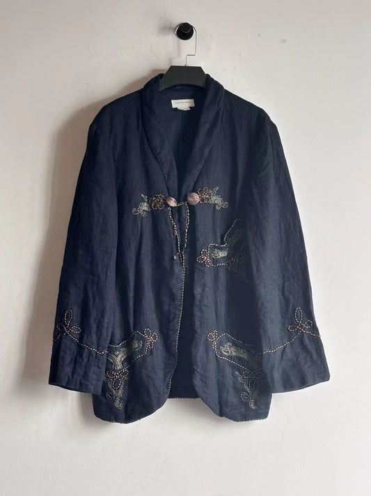 Dries Van Noten 2006 Embroidered Linen Jacket