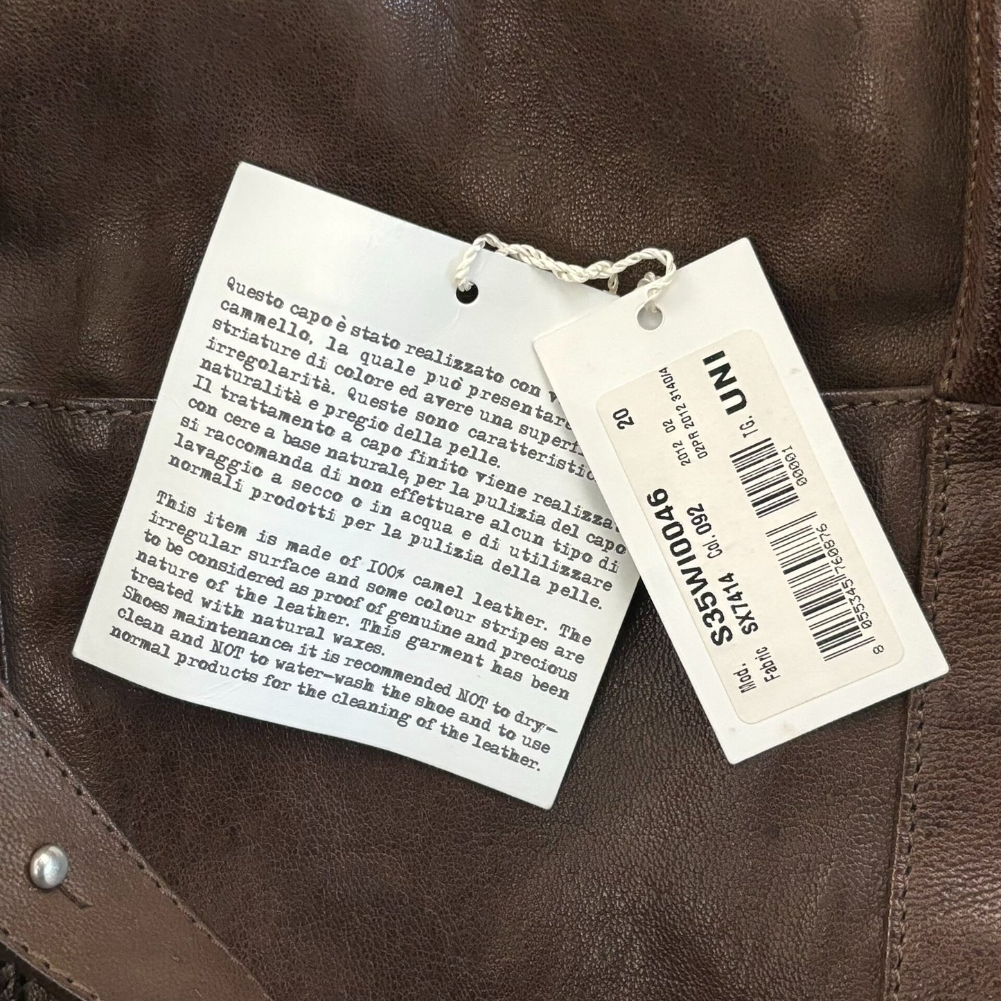 maison martin margiela camel leather travel bag