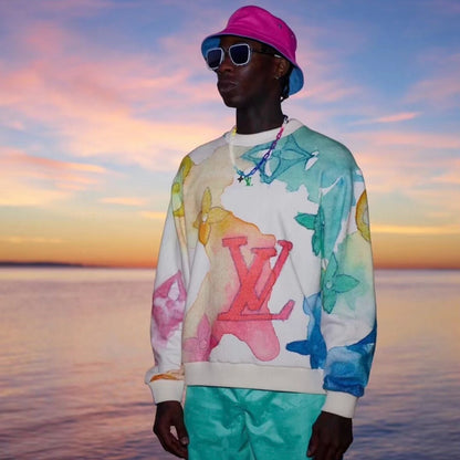 Louis Vuitton Ink Wash Towel Hoodie Large