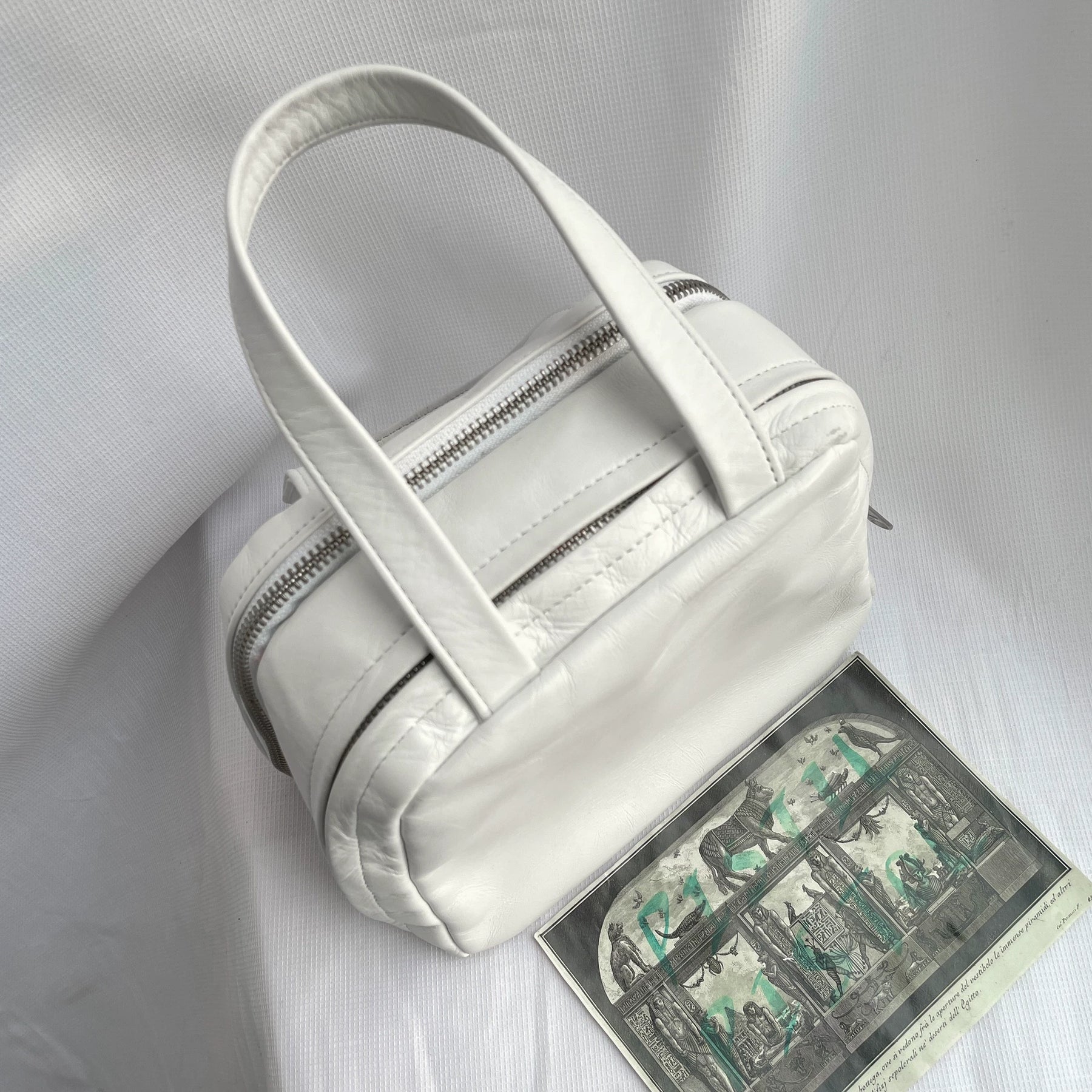Yohji Yamamoto Leather Square Tote Bag
