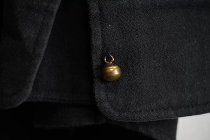 y's for men black button-up shirt