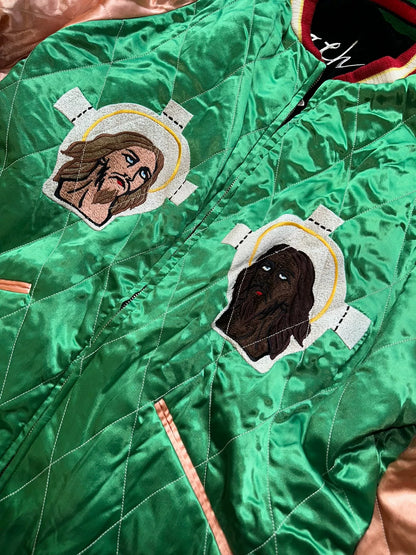 Saint Michael Velvet Souvenir Jacket