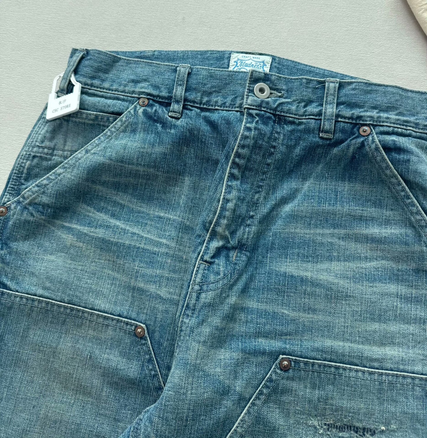 madness double knee denim work pants