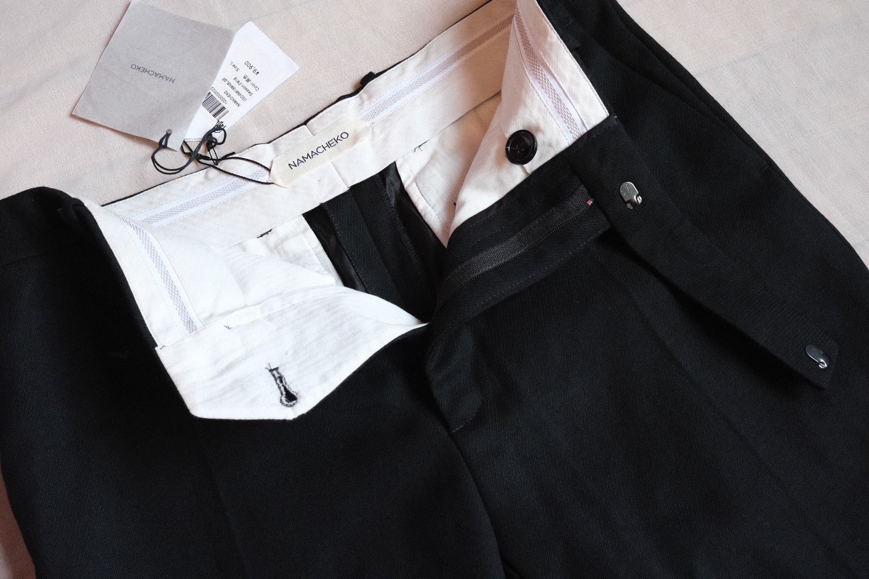 NAMACHEKO Wool Back Piping Trouser