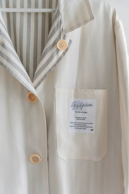 Yohji Yamamoto 98ss Striped Silk Jacket