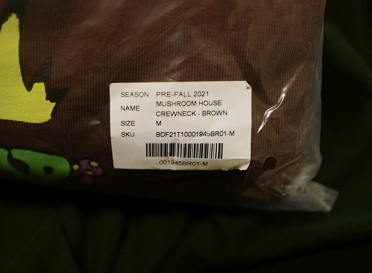 brain dead mushroom house crewneck sweatshirt