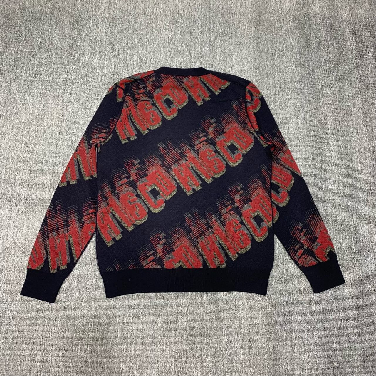 dior cd logo print knitted sweater