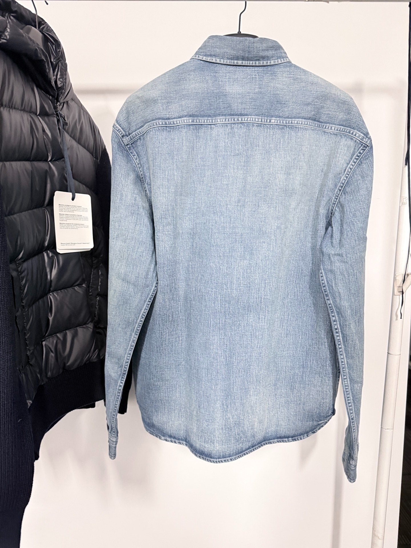 Saint Laurent SS25 Pointed Collar Denim Shirt