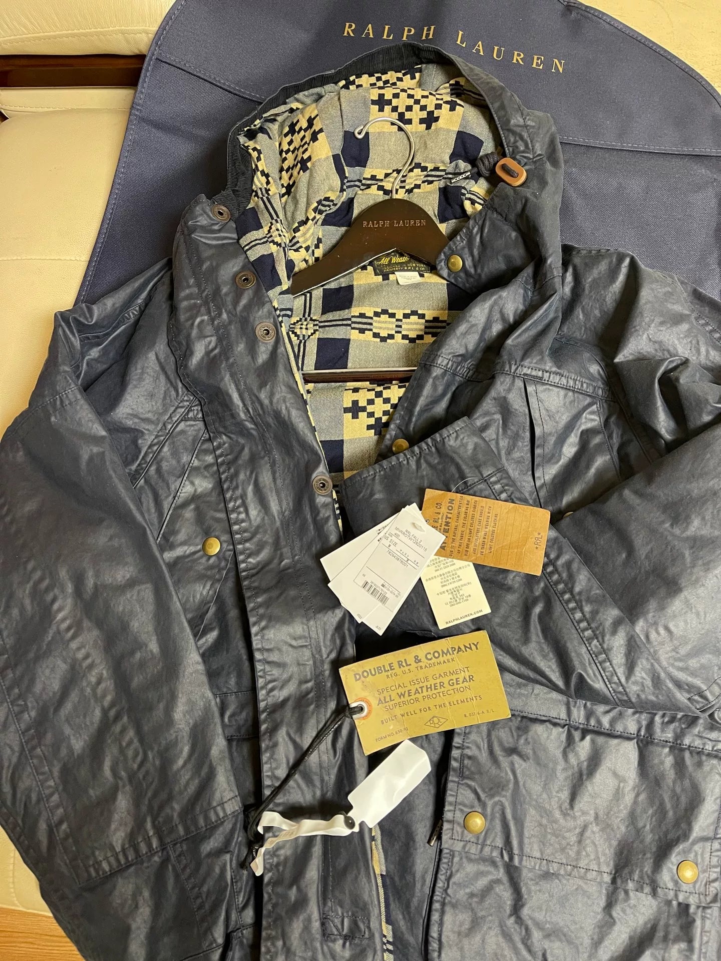 RRL  Vintage Waxed Hooded Jacket