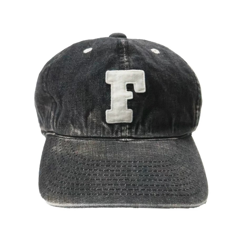 FULLCOUNT Washed Denim Embroidered Baseball Cap