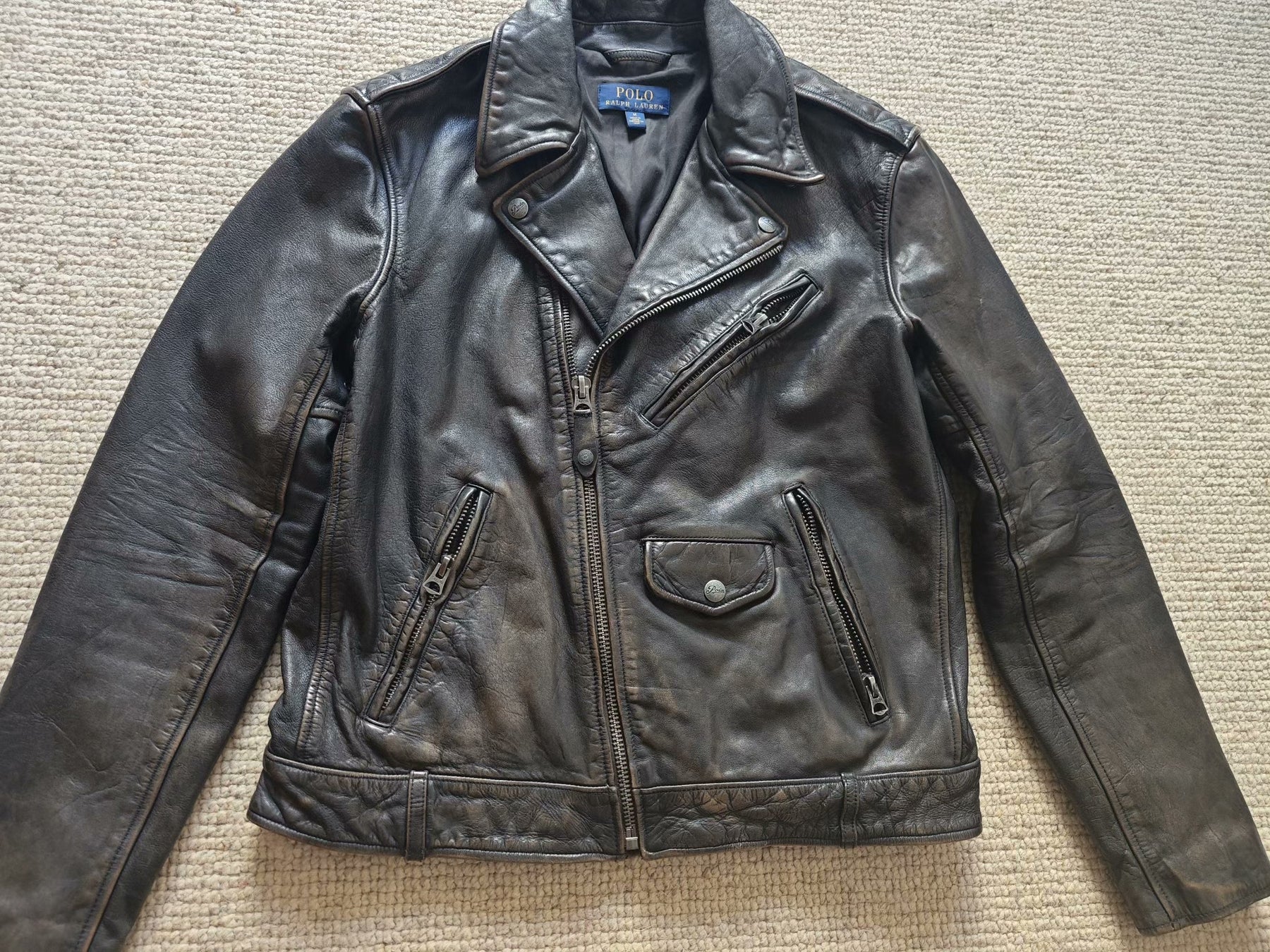 Polo Ralph Lauren Men's Motorcycle Leather Jacket
