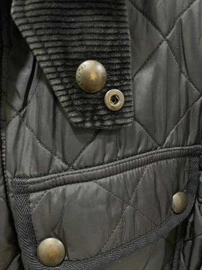Quilted Cotton Jacket with Suede Detail