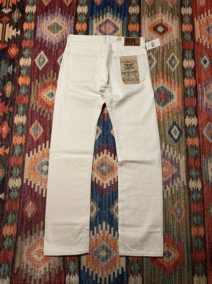 RRL Japanese Cotton Straight Leg White Jeans