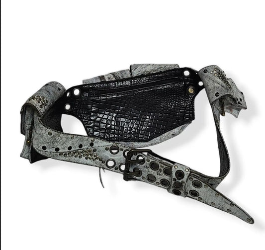 Kmrii Belt Bag with Studs and Leather