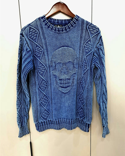 Hysteric Glamour Vintage Indigo Skull Knit