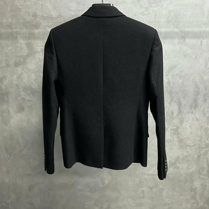 Saint Laurent Black Wool Embroidered Blazer