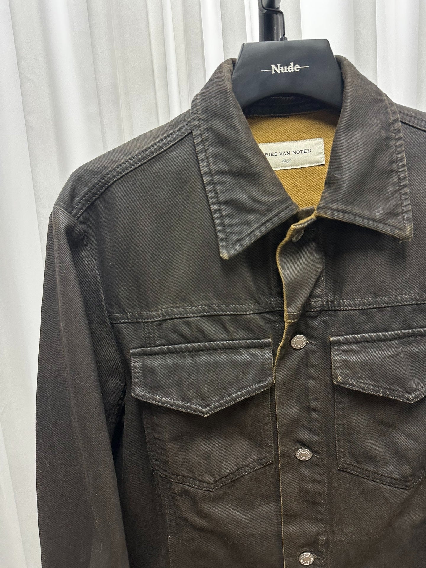 Dries Van Noten Waxed Denim Jacket