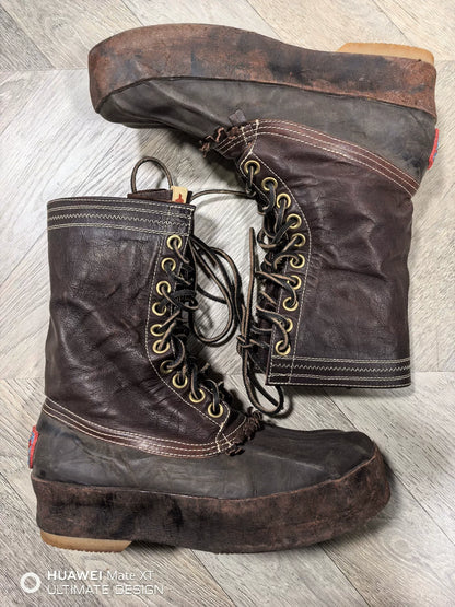 visvim decoy duck boots in brown color