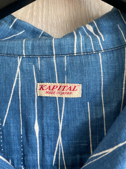 Kapital Indigo Stripe Shirt Size 3
