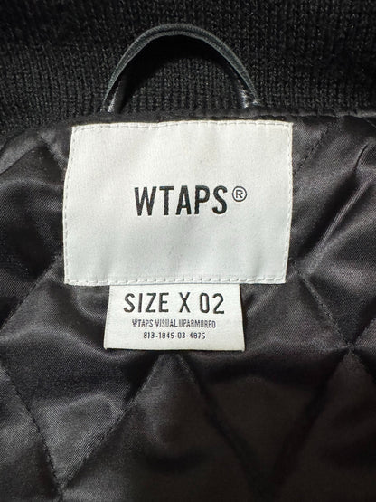 WTAPS 22AW Leather Sleeve Baseball Jacket