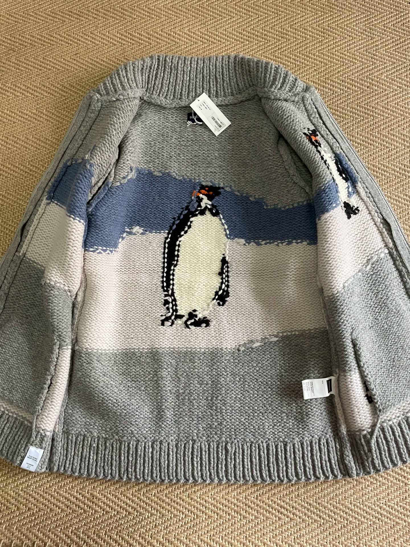 descendant manhot cowichan knit penguin sweater