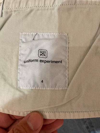 washed denim wide pants by uniform experiment