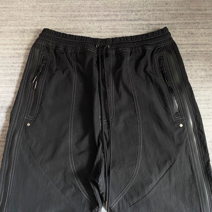 black and white panel athletic pants