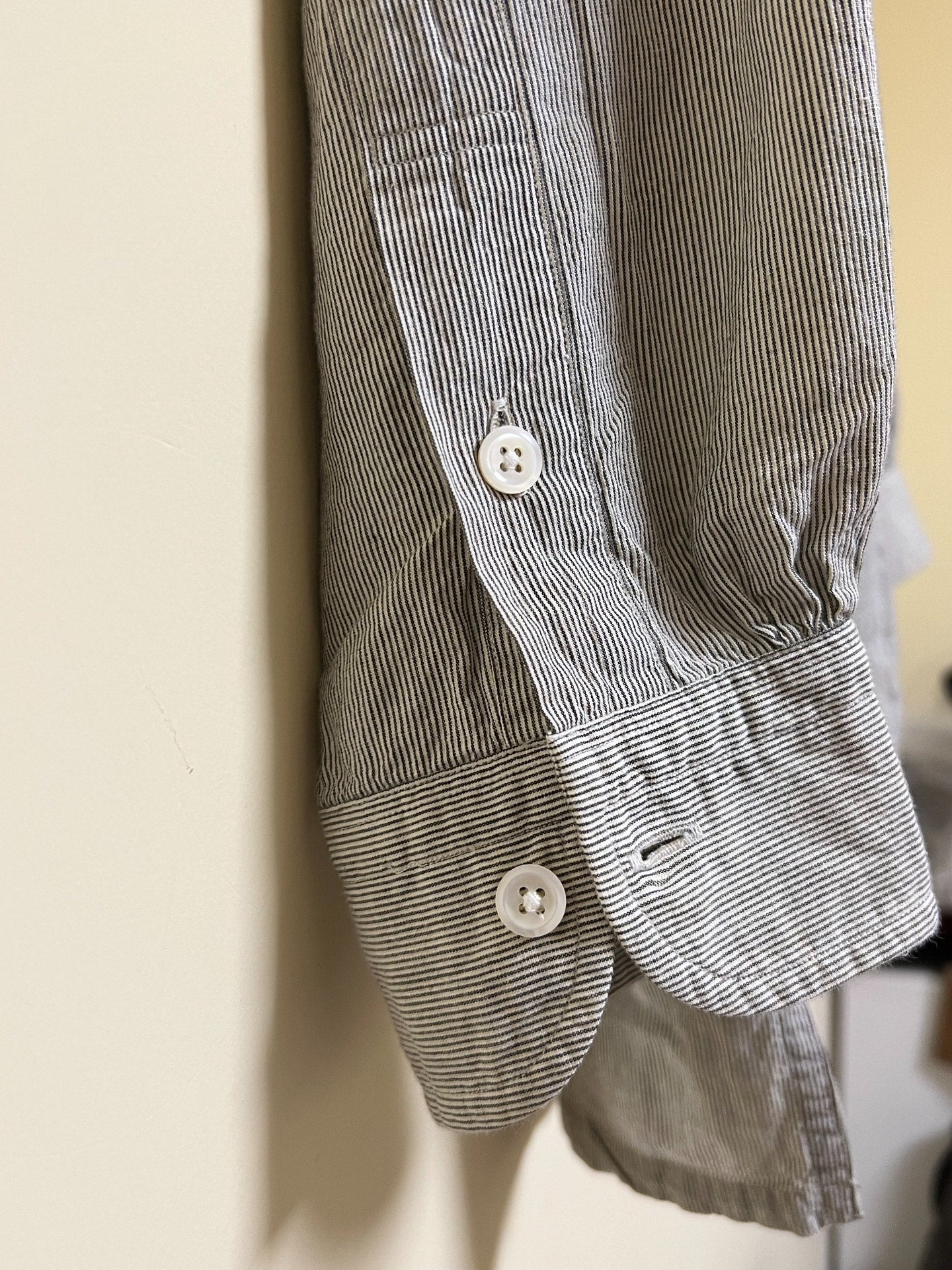 Porter Classic Wide Pocket Stripe Shirt