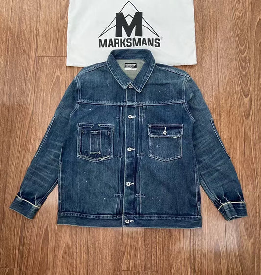 marksman's denim jacket size large