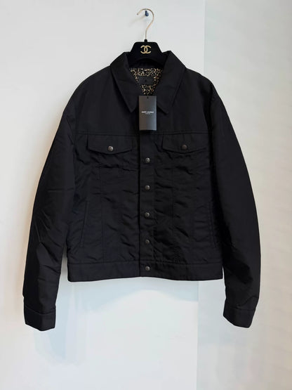 Saint Laurent SLP Black Leopard Lining Jacket