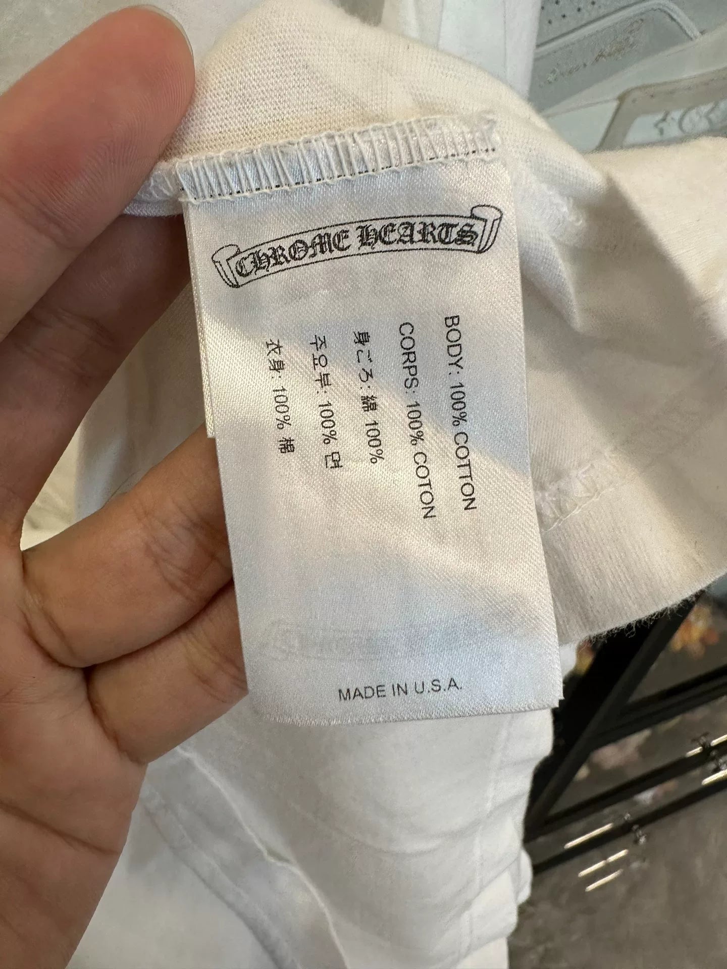 Chrome Hearts White Cross Short Sleeve