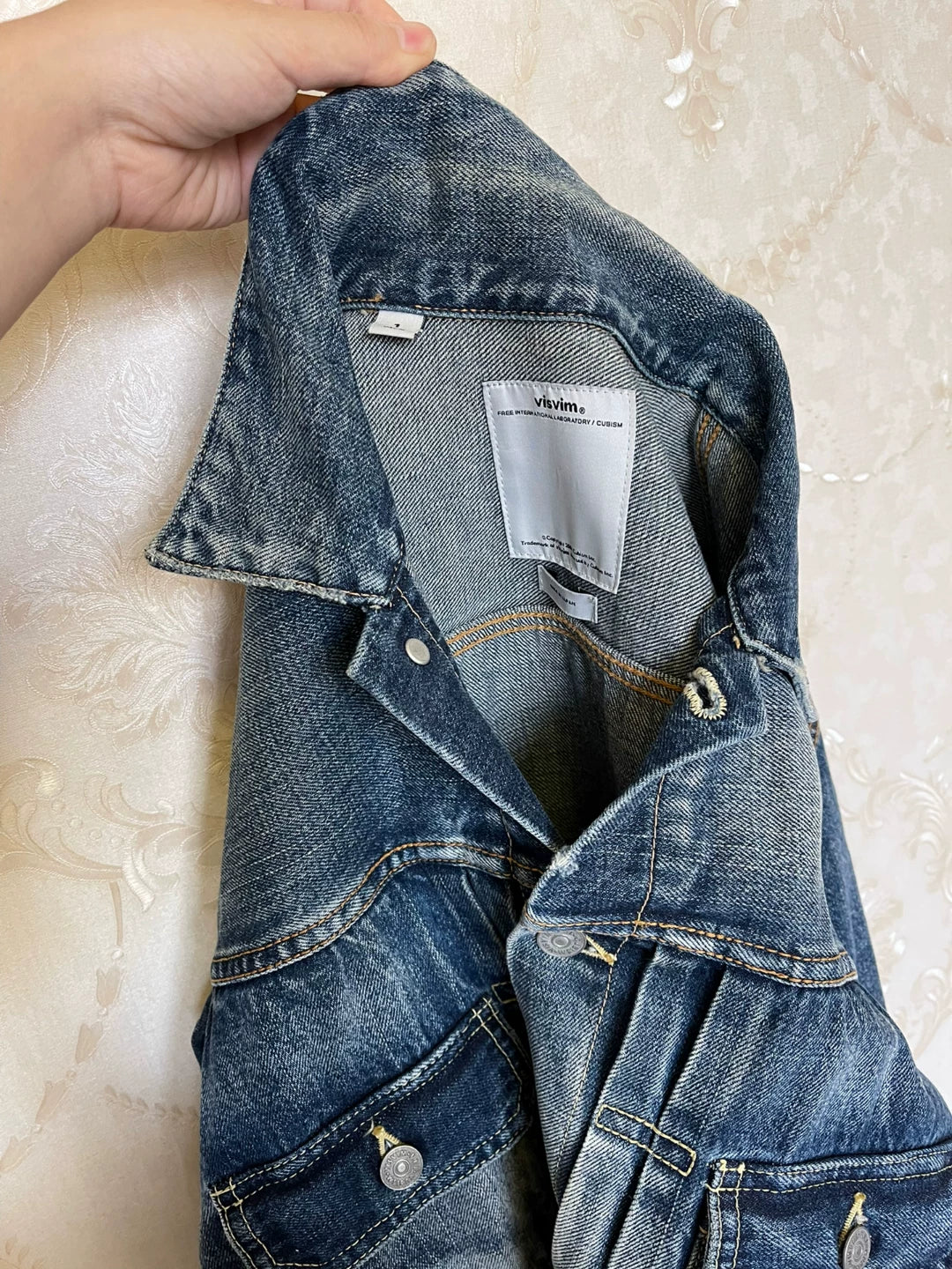 Visvim Snake Leather Patch Denim Jacket