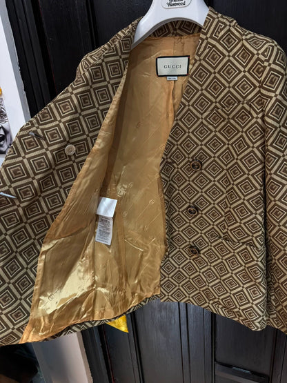 Gucci 1961 Full Print Letter Suit Jacket