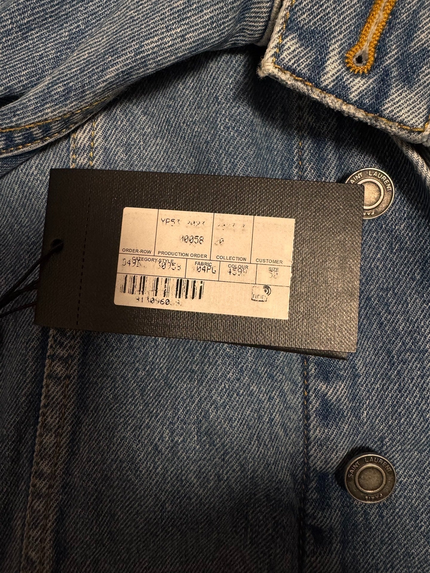 SAINT LAURENT Light Blue Denim Jacket