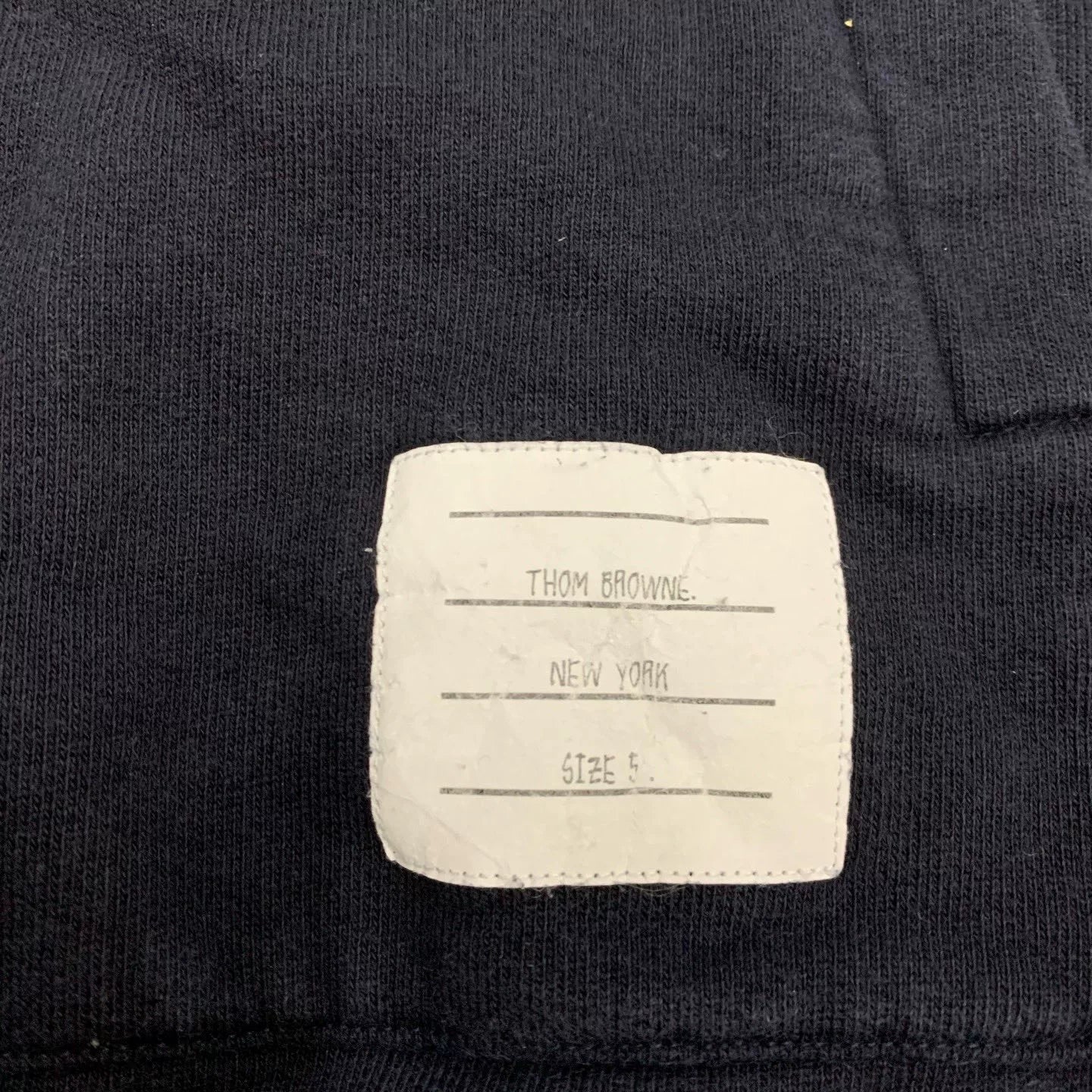 thom browne navy striped hoodie sweatshirt