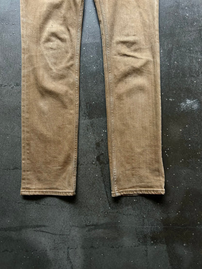number nine skinny jeans in beige color