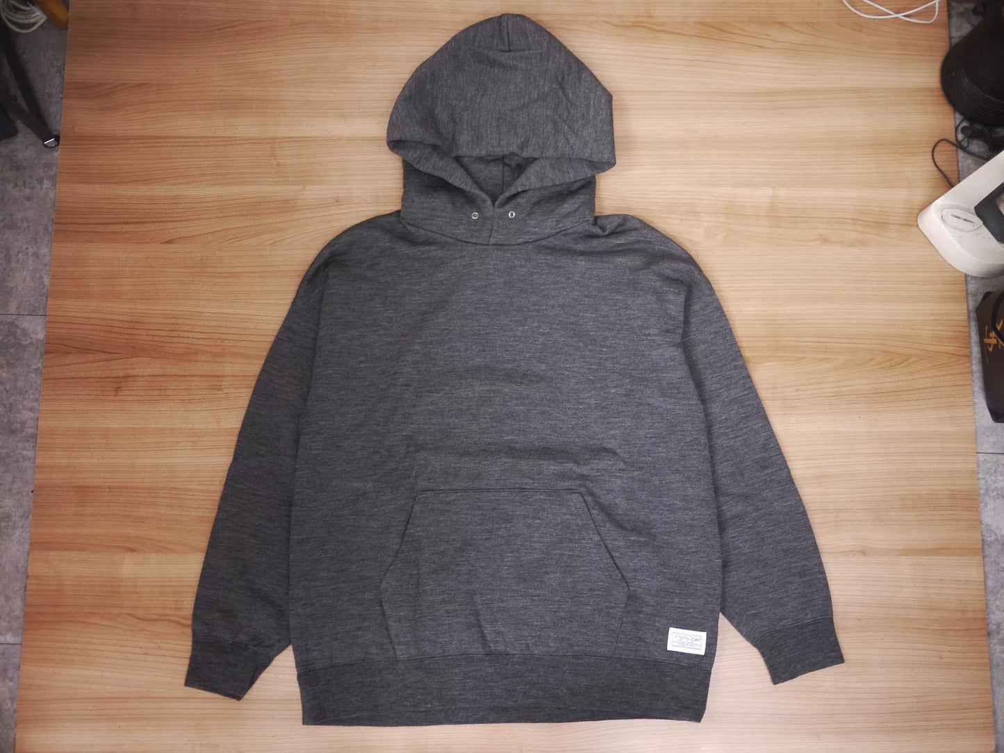 visvim jumbo hoodie p.o superfine charcoal