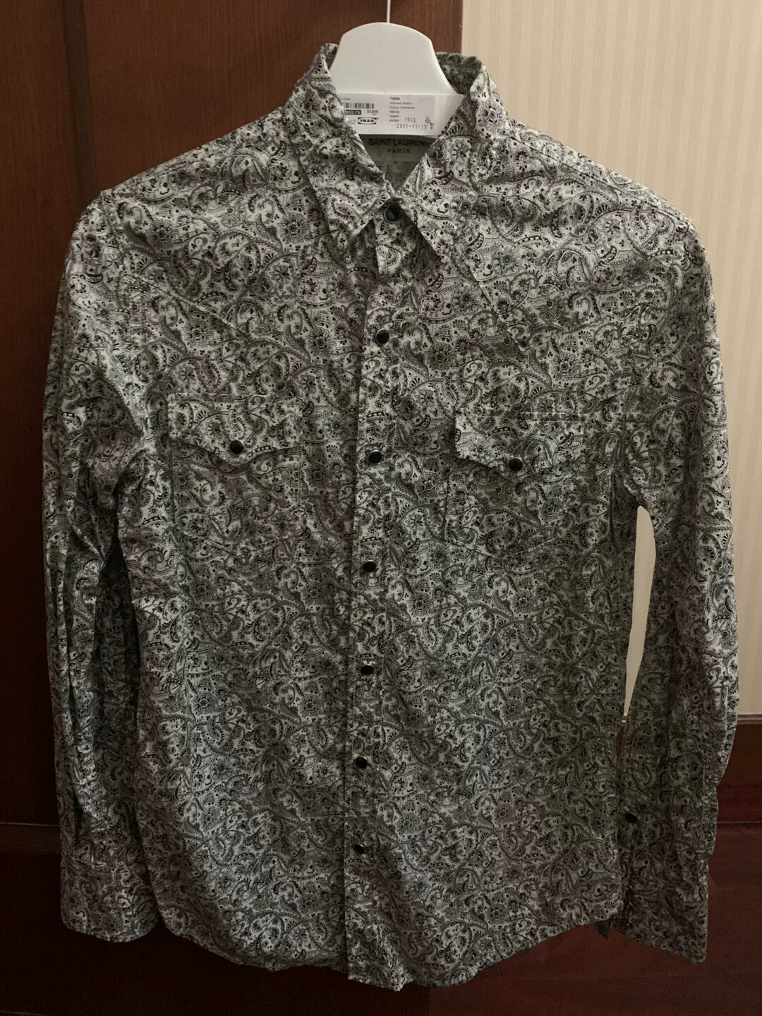 Saint Laurent Paisley Long-Sleeve Shirt